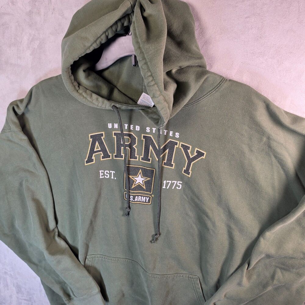 Brisco Brands US Army Green Pullover Hoodie Sweatshirt Men's 4XL